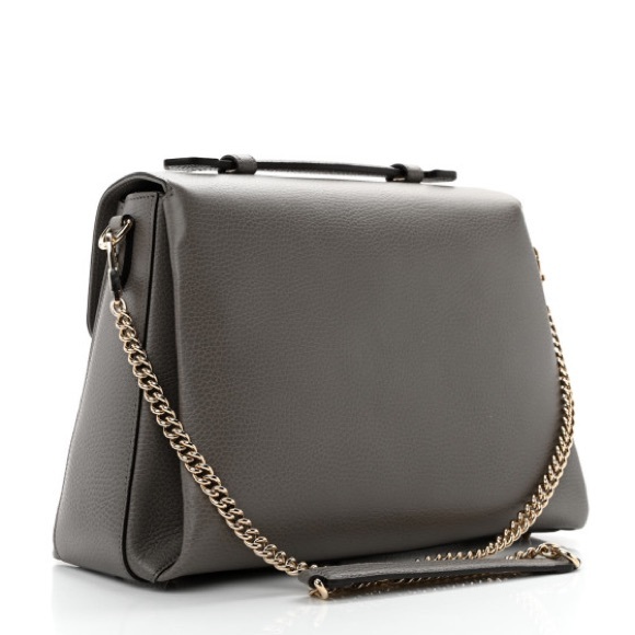 Gucci  Dollar Calfskin Interlocking G Top Handle Shoulder Bag Loess - Picture 7 of 16